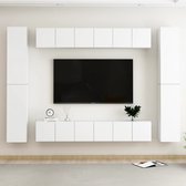 The Living Store Meuble TV - aggloméré - 60 x 30 x 30 cm - blanc - assemblage requis