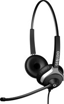 GEQUDIO WA9023 - Headset - stereo - bedraad - inklapbare microfoon - zwart