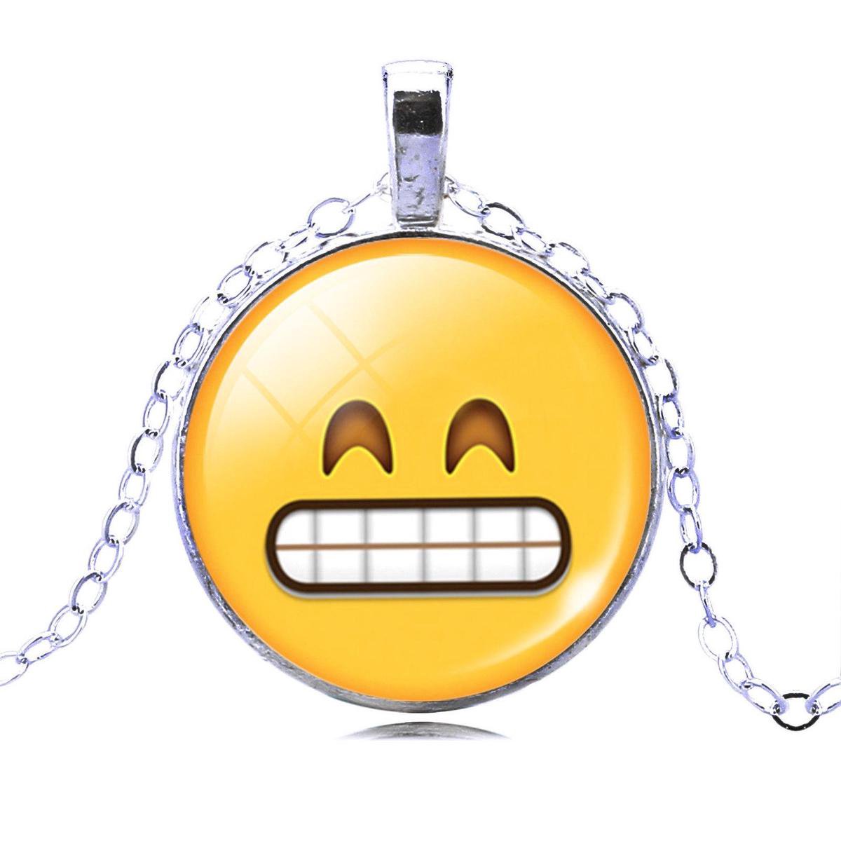 Emoji ketting tanden op elkaar