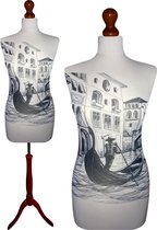 Venice paspop met donker bruine sparkling driepoot 44/46