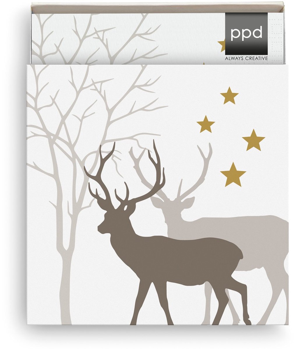PPD - Decoratiedoos lunch servetten - Winter Deers