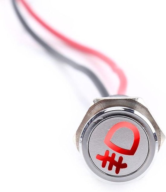 Metal Special Symbol Indicator LED Dash Panel Warning Fog Light Flat ...