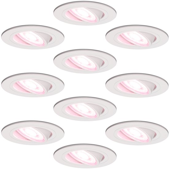Slimme Hoftronic Inbouwspots RGBWW 10-pack