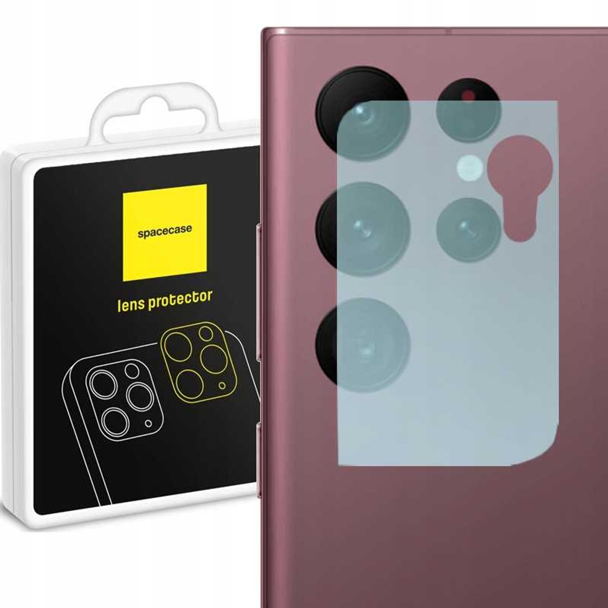 Spacecase Gehard Glas Voor Samsung Galaxy S22 Ultra Camera Glas