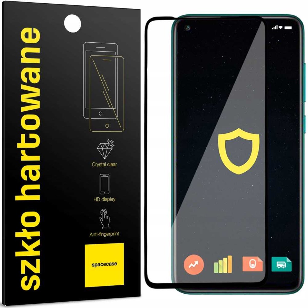 Spacecase 5D Gehard Glas Voor Xiaomi Redmi Note 9 Beschermfolie