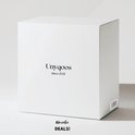 Boîte blanche avec 'Unyqoos since 2021' et 'Unieke DEALS!' en noir.