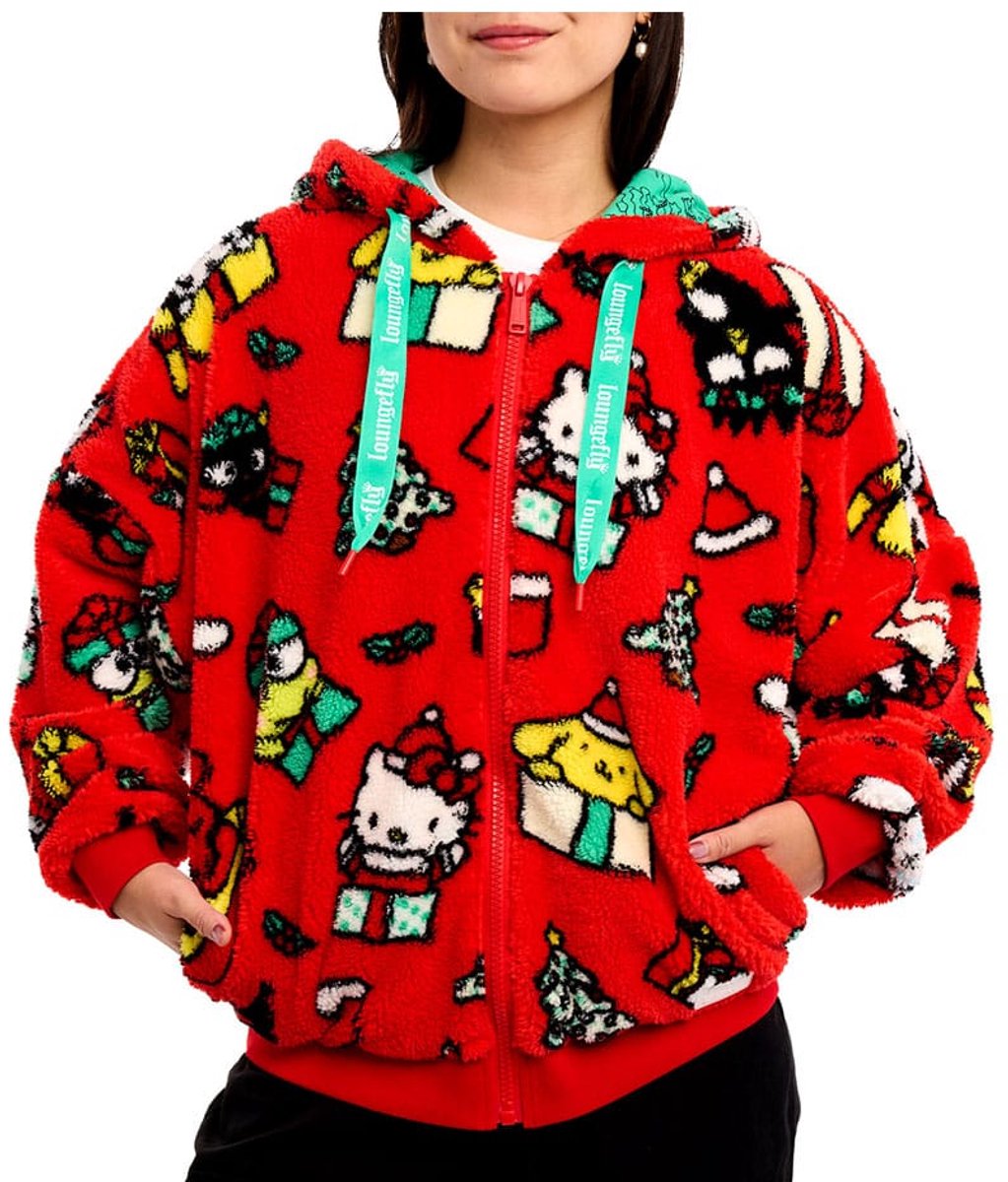 Loungefly Hello Kitty by Loungefly hooded jacket Winter Wonderland Size L Sweaters