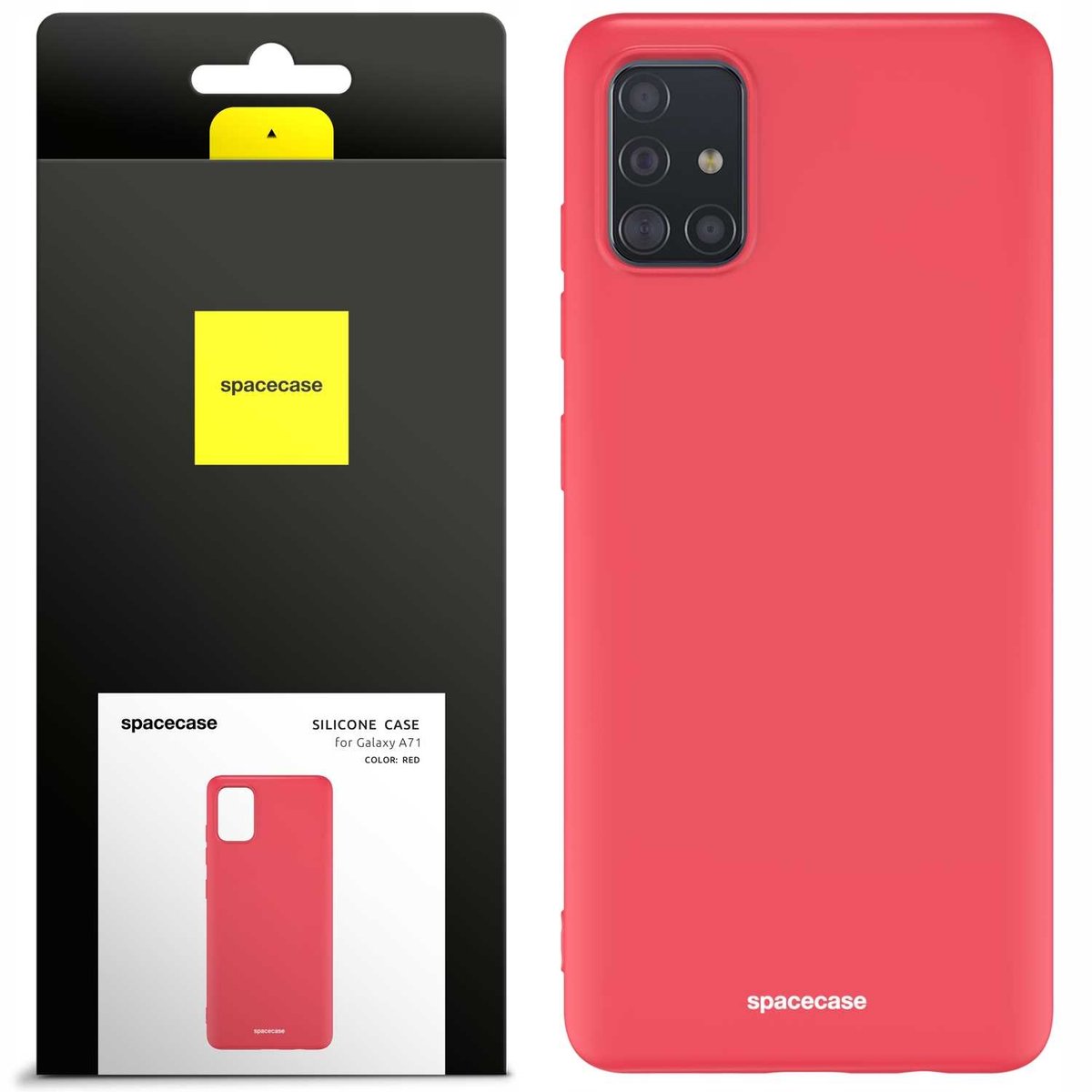 Spacecase Siliconen Hoesje Voor Galaxy A71 Samsung Telefoon Rood
