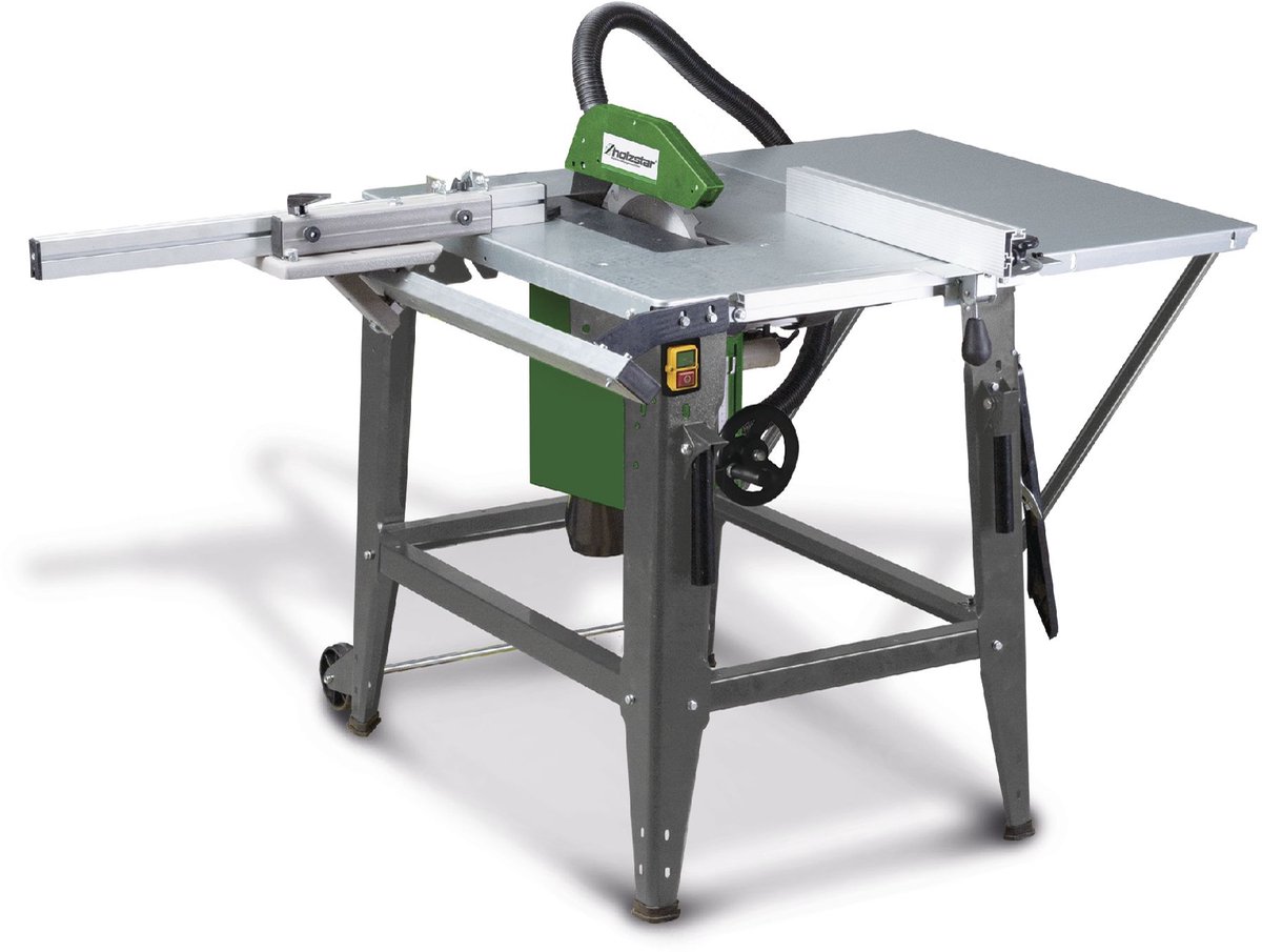 Budgetvriendelijke mobiele zaagtafel voor hout zaaghoogte 83 mm 2,8 kW 400V incl. cirkelzaagblad dia. 315 mm Holzstar TKS316E 400V