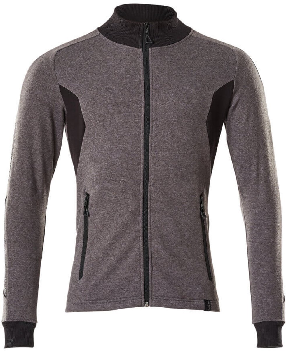 Mascot Accelerate Sweatshirt met rits 18484-962 - donkerantraciet/zwart - XL