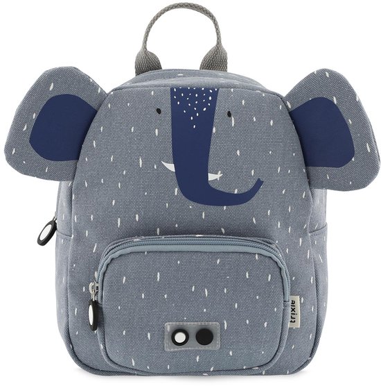 Trixie Kleine Rugzak - Mrs. Elephant- Schooltas Waterafstotend - Boekentas voor Kind - Voor Jongens en Meisjes - Geschikt als Gymtas - Blauw