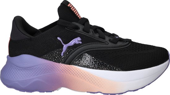Puma Softride Mayve Blurry Sneakers - Meisjes - Zwart - Maat:36