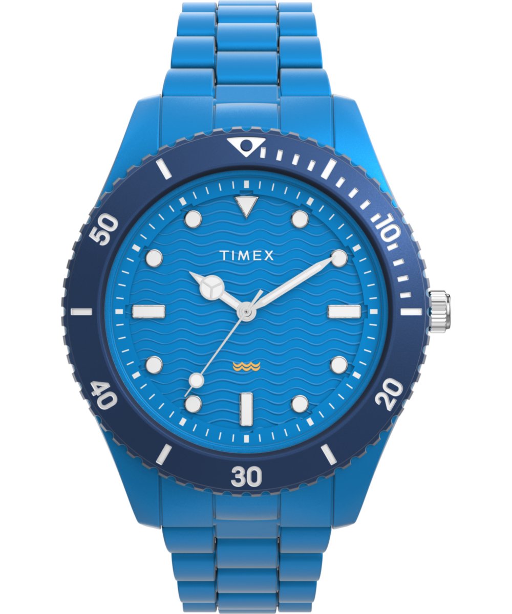 Timex Legacy TW2Y04300 Horloge - Kunststof - Blauw - Ø 42 mm