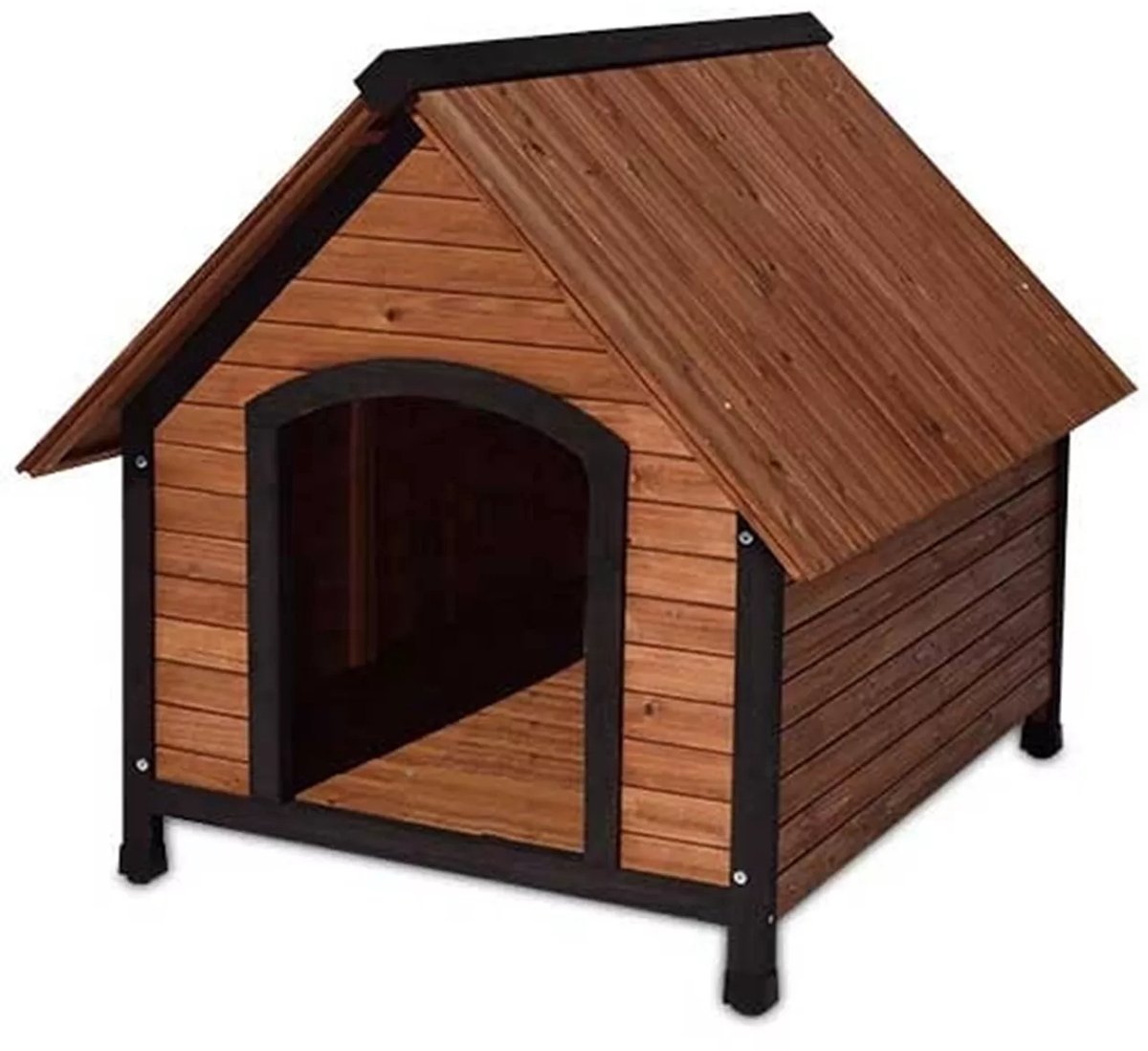 @Pet - @Pet - @Pet - Hondenhok - met - kunststof - flappen - Rustique - 88x78x80 - cm - bruin