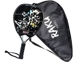 Raku® Rhino Pro Series - Padel Racket - Padel - Padelrackets - Racket - Paddle - Carbon - Inclusief Padelzak