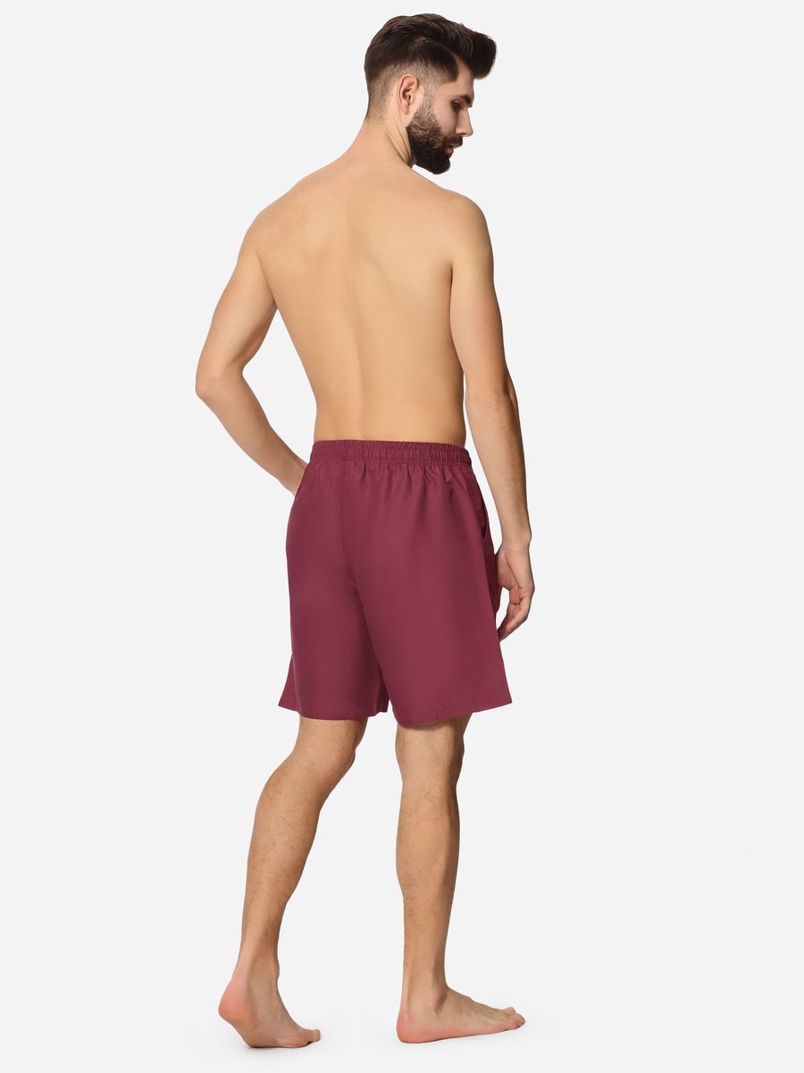 Ladeheid LA - LA40 - SWS Heren Zwembroek - Zwemshorts - met zijzakken - sneldrogend - met binnenslip van mesh - Koordsluiting - Polyester - Bourgondië - 5XL — afbeelding 3