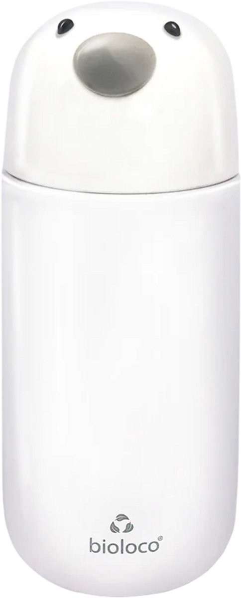 Chic.Mic Bioloco Kids Thermosfles - 350 ML Pinguin - RVS thermosbeker - Dubbelwandig - Klimaatneutraal - Siliconen afdichting