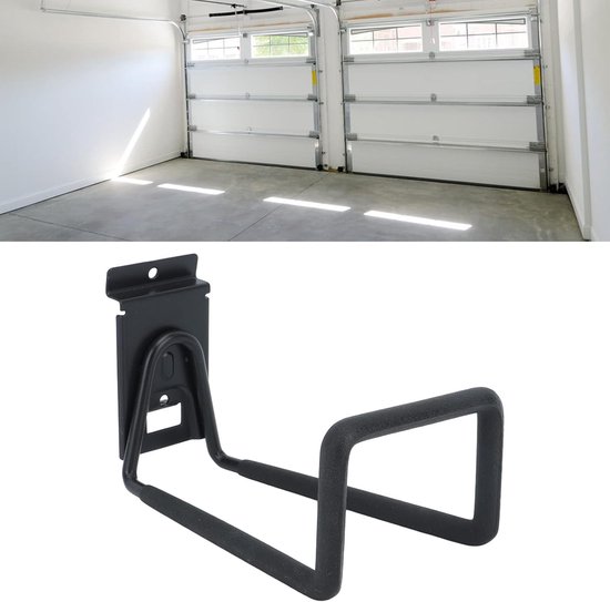 Ruimtebesparende Wandgemonteerde Tuinslanghanger voor Zwaar Gebruik Metalen Slanghaspels Antislip Rubberen Coating Slangrek Slanghaak voor 25ft, 50ft,75ft,100ft Slang — afbeelding 4