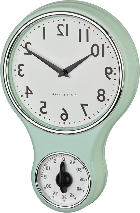 TFA Dostmann 60.3540.04 Wandklok Zendergestuurd 270 Mm X 82 Mm X 270 Mm Groen 2473654
