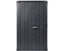 Toomax High Stora Way opbergbox - 1670L - Donkergrijs en antraciet - weer- en vorstbestendig - zeer geschikt als kussenbox voor in de tuin