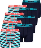 BOXERS 8 PACK Puma Basic Boxer Boxershorts met bedrukte strepen Jongens kinderondergoed