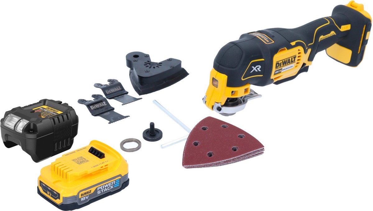 DeWalt DCS 355 N snoerloze oscillerende multitool 18 V borstelloos + accessoireset - zonder accu, zonder oplader