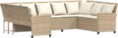 vidaXL - Banc de jardin - avec - coussins - poly - rotin - beige