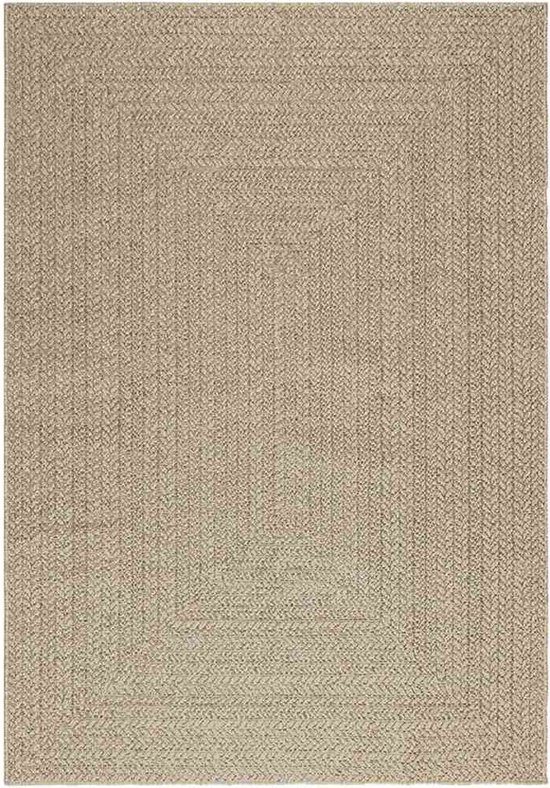 vidaXL Rond Tapijt – Beige Jute – 120 cm – Natuurlijk Vloerkleed