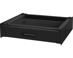 Tussenstuk voor wasmachine en droger – Universeel tussenbouwframe met lade 60,5x54 cm in zwart ML design