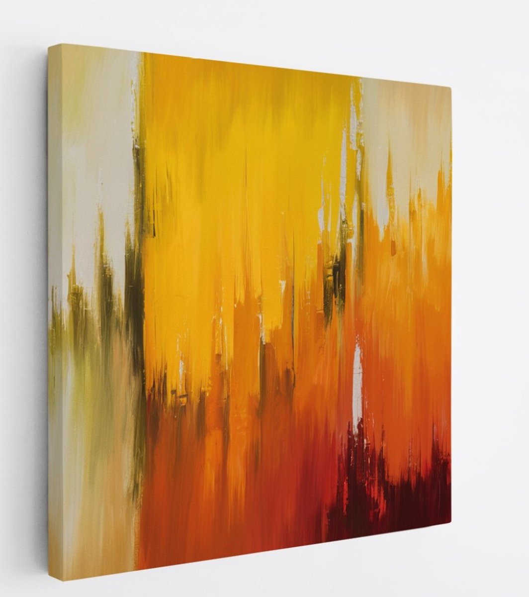 Saammp Canvas Schilderij - Vegen - Abstract - 60x60 - Foto op canvas - Wanddecoratie - Muurdecoratie Woonkamer - Slaapkamer decoratie - Canvas Print Multicolor