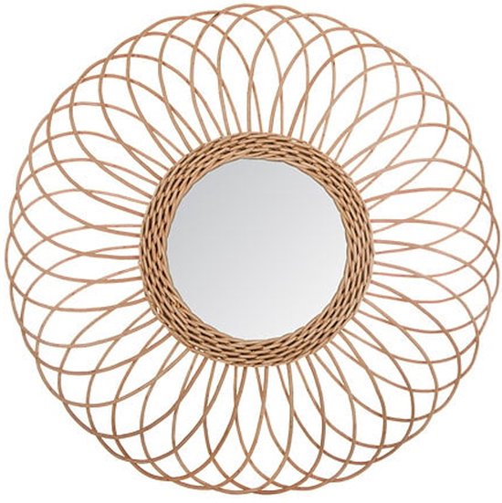 Ronde Spiegel | 56 cm doorsnede | Rotan | Wandspiegel | Wanddecoratie | VT wonen |