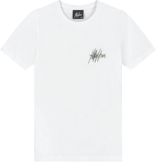 Malelions Splash T-shirt Polo's & T-shirts Jongens - Polo shirt - Wit - Maat 152