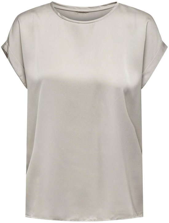 ONLY ONLLIEKE S/S SATIN MIX TOP WVN NOOS Dames Top - Dove