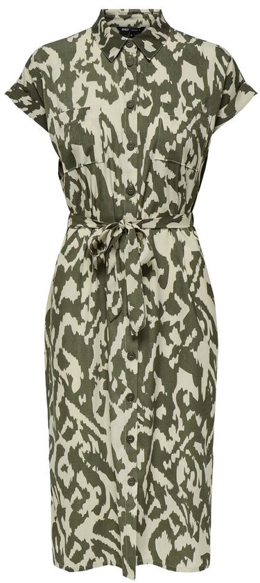ONLY ONLHANNOVER S/S SHIRT DRESS NOOS WVN Dames Jurk - Tarmac Pumice Stone Graphic