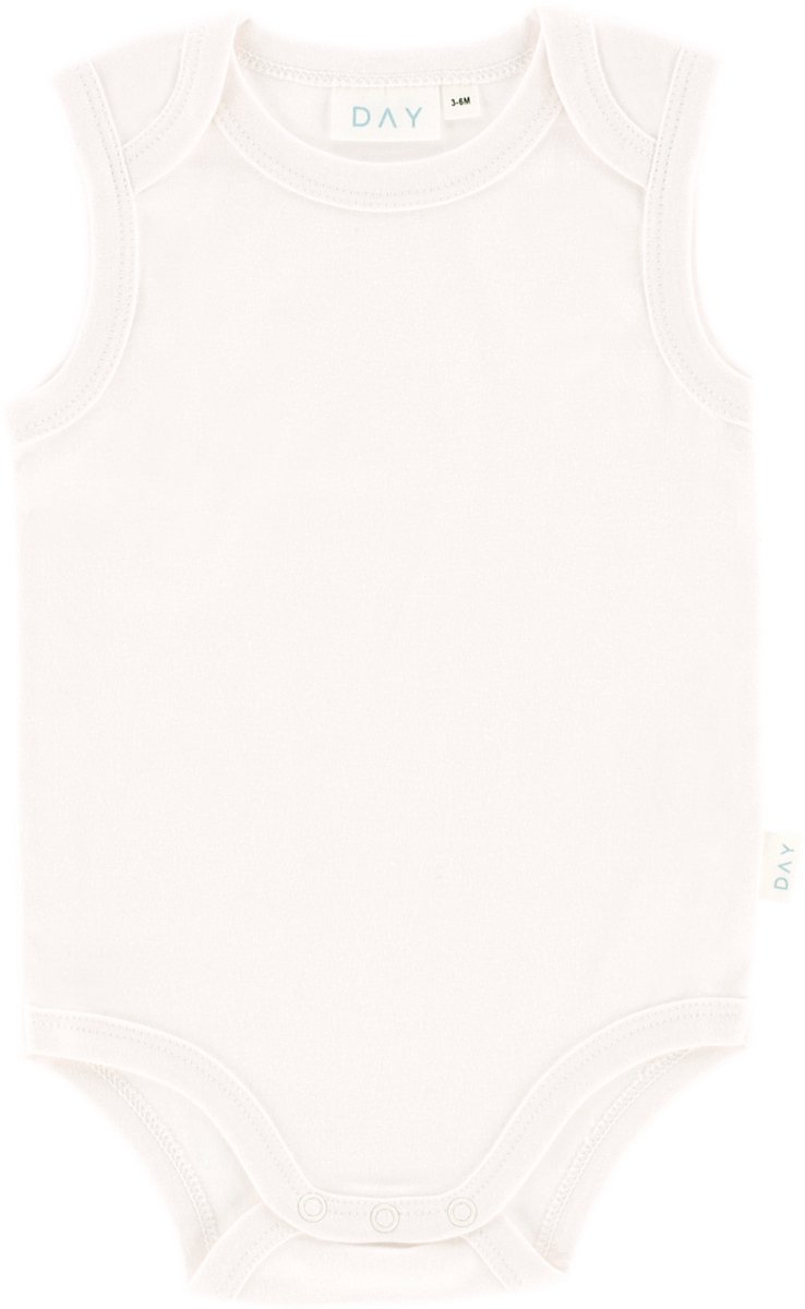 DAY Romper Mouwloos - Off White - Mt. 50/56