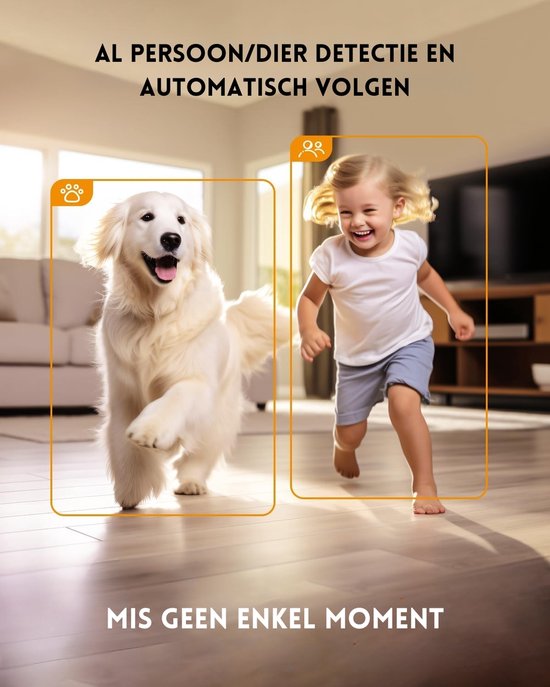 StayPowered 2K + 2K Dubbele Camerabewaking - Slimme AI & Nachtzicht - 360° PTZ & Automatische Tracking - 2-Weg Audio & Sirene - Privacy Modus & Bewegingsdetectie - Alexa Compatibel & Flexibele Opslag - Wit - Levering Sneller dan Aangegeven! van StayPowered — afbeelding 2