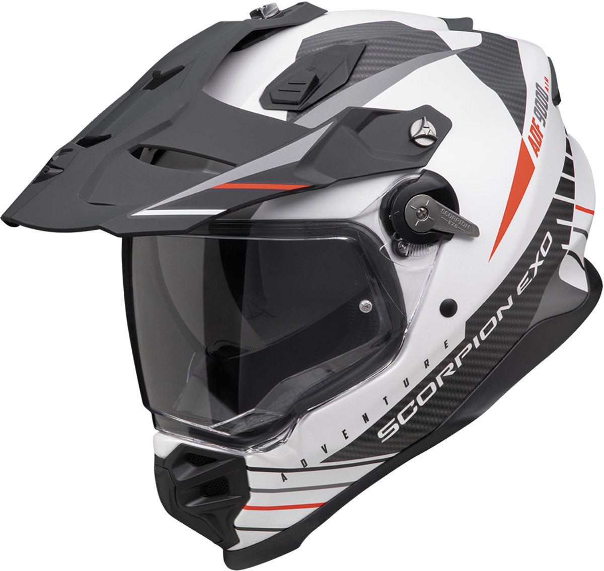 Scorpion ADF-9000 AIR Feat Matt White Black Red L - Maat L - Helm
