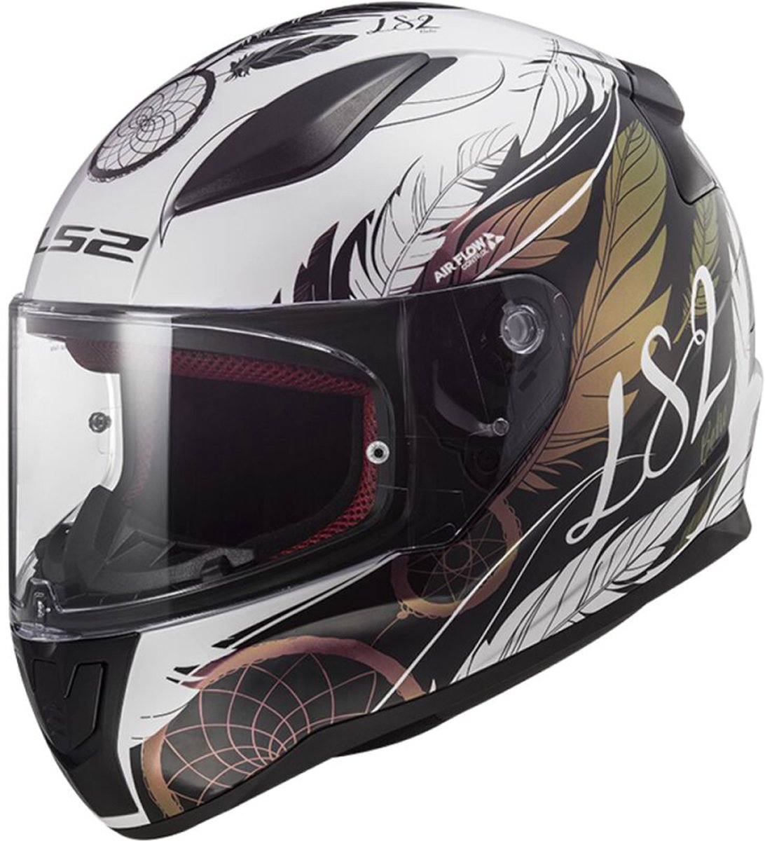 LS2 FF353 Rapid II Boho White Black Pink-06 3XL - Maat 3XL - Helm