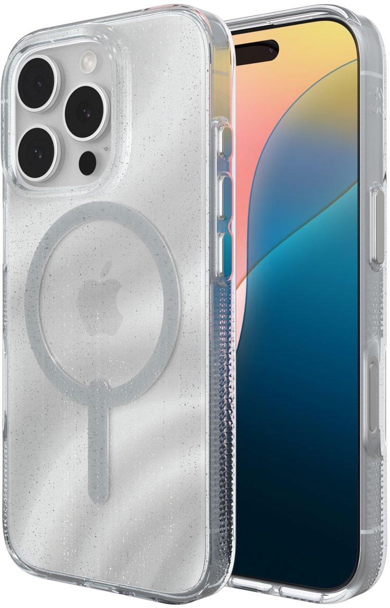 ZAGG - Milan Snap Mag geschikt voor iPhone 16 Pro Hoesje - swirl glitter
