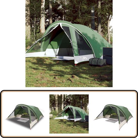 vidaXL - Tent - 4-persoons - waterdicht - groen