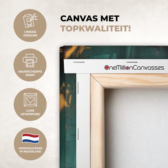 Peinture sur toile 120x80 cm - Décoration murale Mosquée - Or - Arabe - Islamique - Décoration murale salon - Décoration chambre - Accessoires chambre - Peintures sur toile