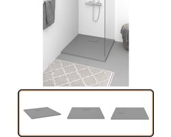 vidaXL Douchebak 90x90 cm - Grijs - Duurzaam Douchebak - Douchevloer - Badkamerrenovatie - Doucheoplossing - Antislip Douchebak