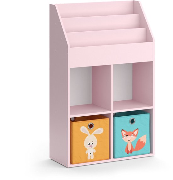 Vicco Kinder Bücherregal Conny 72 x 79 cm, Weiß, Kinderregal mit großen Ablagen online kaufen bei Netto