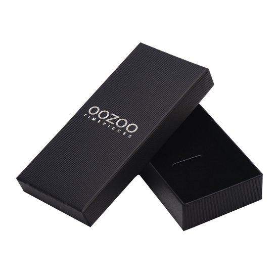 Montres OOZOO - Montre argentée avec bracelet en cuir rose poudré - JR302