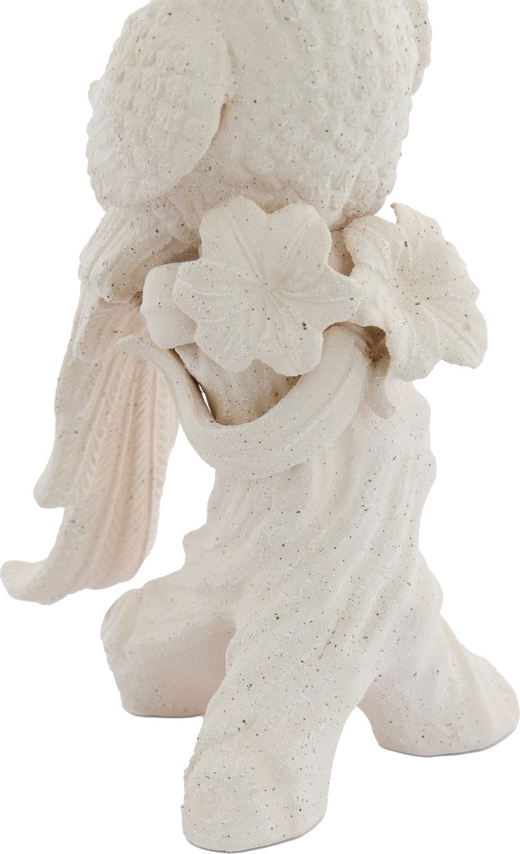 Ornament BIRD - 22.5x14x39cm - Wit
