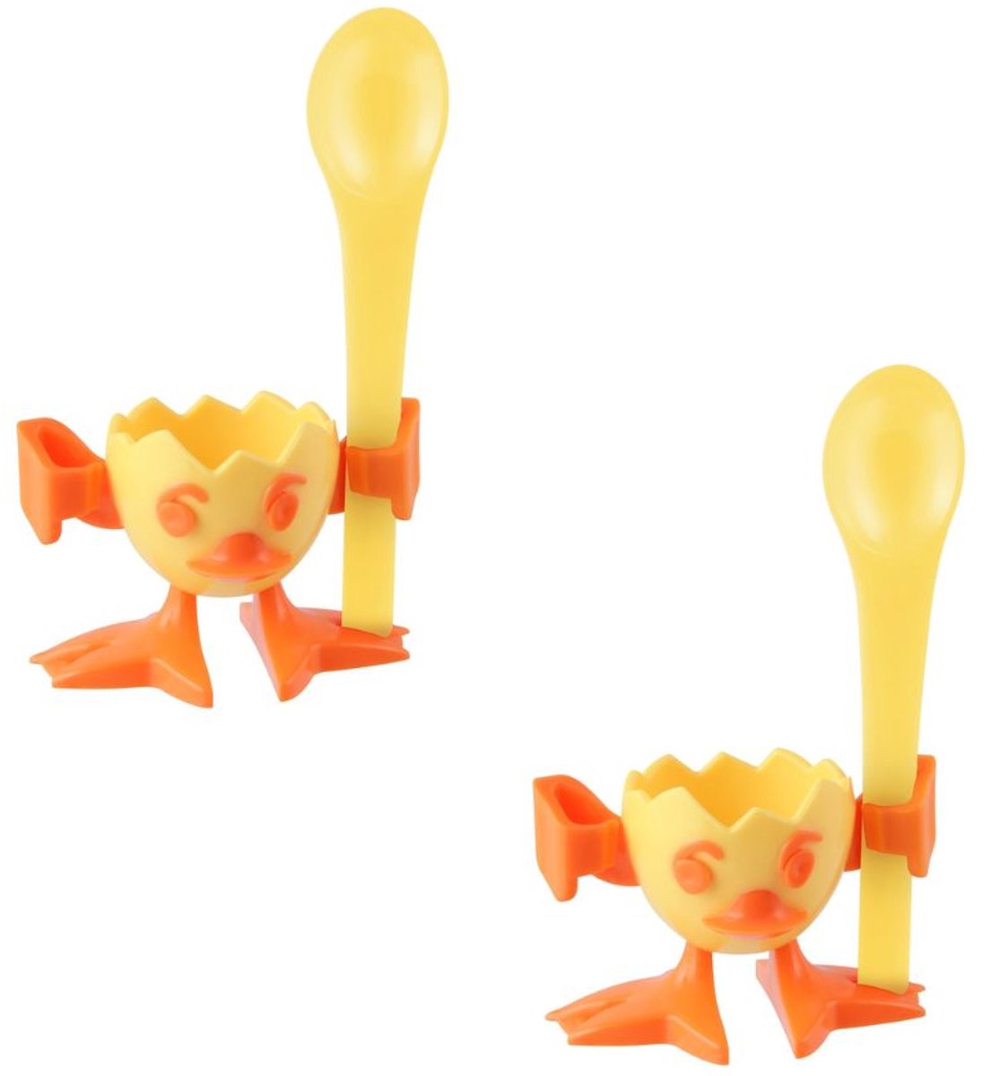 Set van 2 eierdopjes met lepel Fackelmann Colors Edition