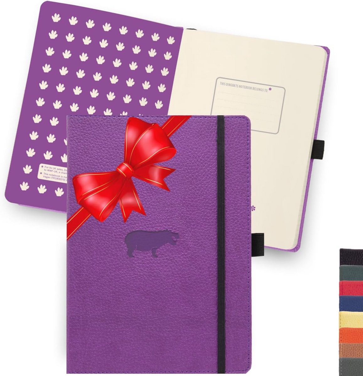 Gestippeld Paars A5 Notitieboek - Vegan Hardcover met 100gsm Crème Papier