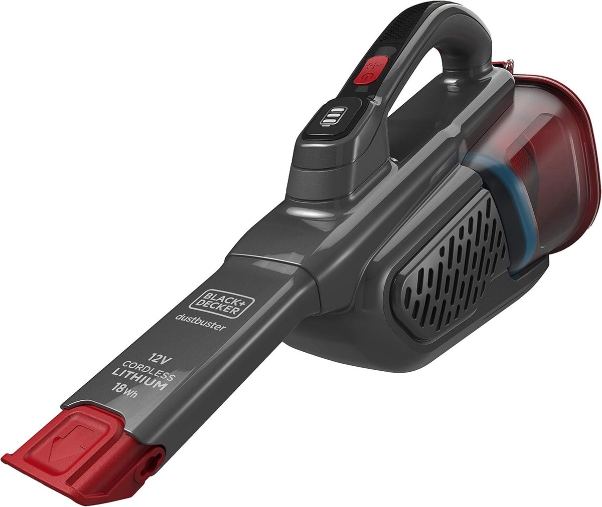 Snoerloze Handstofzuiger met Cyclonic Action - 12V Accu, Uittrekbare Kierenzuiger, Laadstation, Zakloze Stofzuiger
