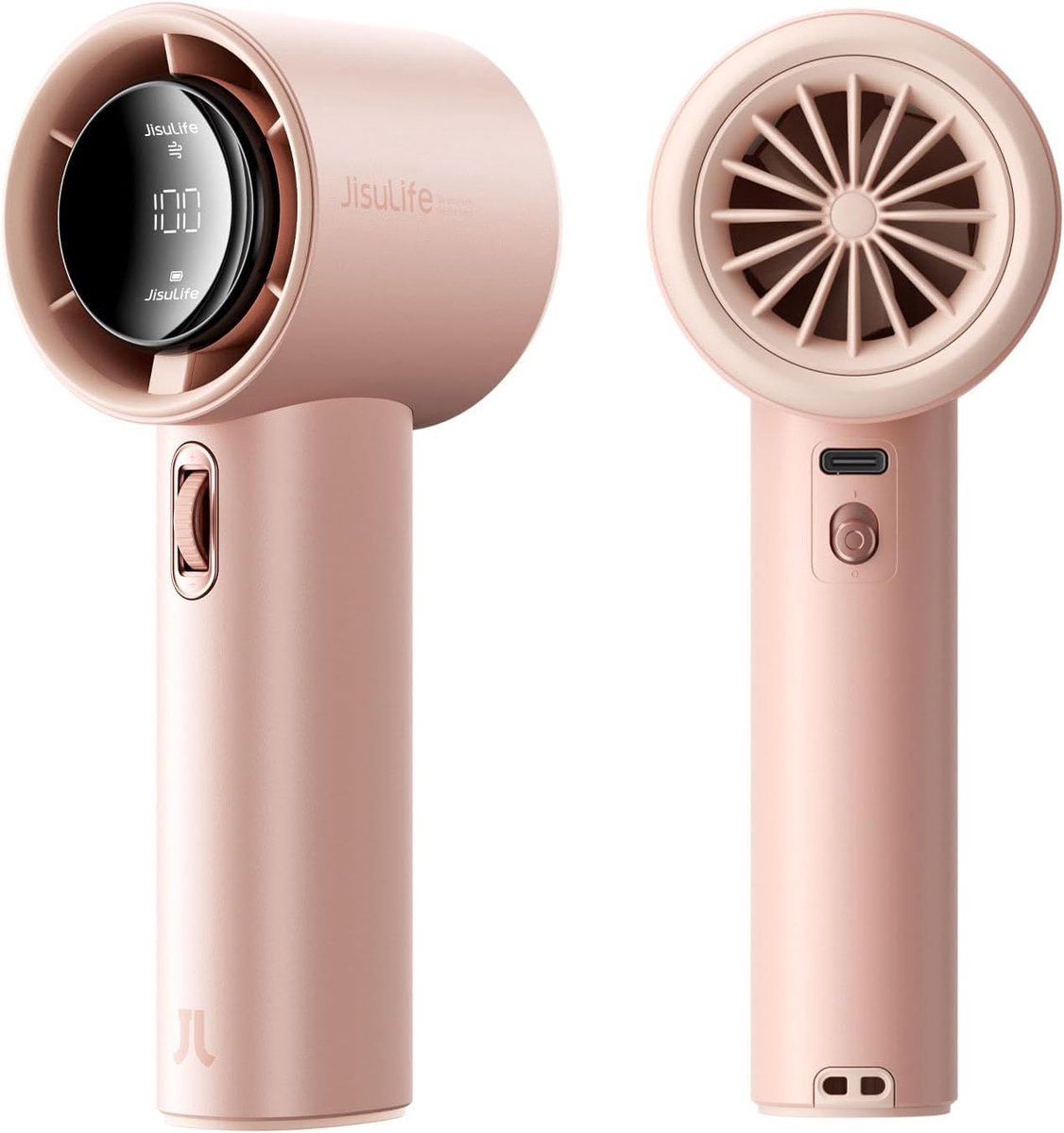 Draagbare Mini Ventilator met Instelbare Snelheid en Digitaal Display - Oplaadbare 3600 mAh Batterij voor Reis en Outdoor