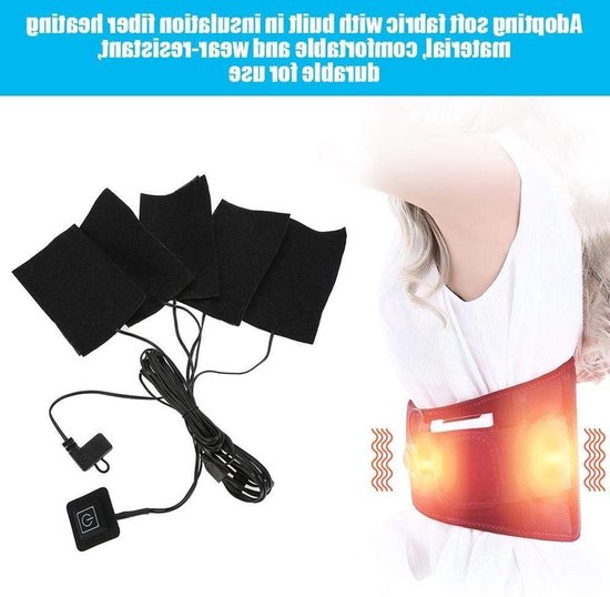 Koolstofvezel Verwarmingsmatras, 1 Paar 5V USB Elektrische Stoffen Verwarmingsmat Verwarmingselement Filmverwarmingskussens Voor Winterverwarmende Voeten